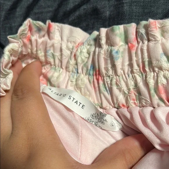 Altar'd State Pink Smocked A-line Maxi Skirt - Picture 2 of 4